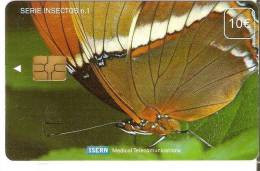 TARJETA DE ISERN DE UNA MARIPOSA CON "NO UTILIZABLE. SOLO PARA COLECCIONISTAS" (RARA) BUTTERFLY - Schmetterlinge