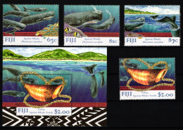 Fidschi Block 26 + 851-854 Postfrisch Wale #JV744 - Marine Life