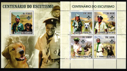 Sao Tome E Principe Block 621 + 3247-3250 Postfrisch Hunde #JV961 - Sonstige & Ohne Zuordnung