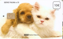 ISN-137 TARJETA DE ESPAÑA DE ISERN DE LA SERIE FAUNA Nº15 (PERRO-GATO-CAT-CAN-DOG) - Basic Issues