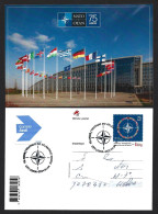 Entire Postcard 75th Years NATO North Atlantic Treaty. Portugal. Gesamte Postkarte 75.Jahre OTAN Nordatlantikvertrags. - OTAN