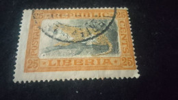 LİBERYA-1920-30-    25   C      DAMGALI - Liberia