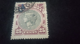 LİBERYA-1920-30-    25   C      DAMGALI - Liberia