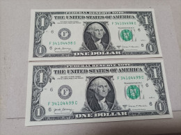 Pareja Correlativa Estados Unidos, 1 Dólar, Año 2017, UNC - Unidentified