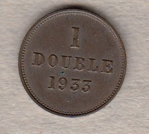 Guernsey Coin 1 Double 1933 Condition Very Fine - Guernesey