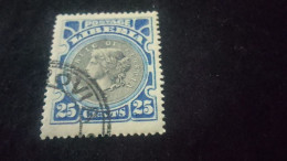 LİBERYA-1920-30-    25   C      DAMGALI - Liberia