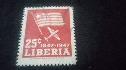 LİBERYA-1947-    25   C      DAMGALI - Liberia