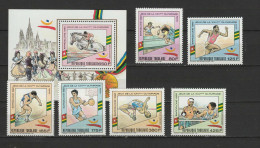 Togo 1989 Olympic Games Barcelona, Equestrian, Table Tennis, Basketball Etc. Set Of 6 + S/s MNH - Zomer 1992: Barcelona