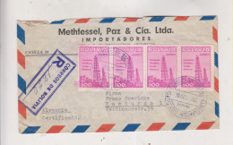BOLIVIA 1956 TARIJA Registered Airmail Cover To Germany - Bolivia