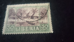 LİBERYA-1947-    30   C      DAMGALI - Liberia