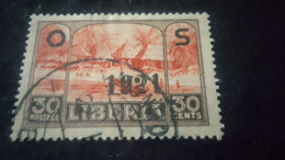 LİBERYA-1947-    30   C      DAMGALI - Liberia