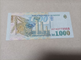 Billete Rumania 1000 Lei, Año 1998, Nº Bajisimo, Serie A, UNC - Roemenië