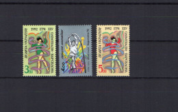 Ukraine 1992 Olympic Games Barcelona, Gymnastics, Athletics Set Of 3 MNH - Sommer 1992: Barcelone