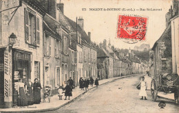 Nogent Le Rotrou * Rue St Laurent * Magasin Commerce Cartes Postales * Enfants Villageois - Nogent Le Rotrou