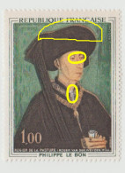 France 2 Timbres Neufs 1969 YT N° 1587 Philippe Le Bon - Paupières Blanches Ecriture Blanche Contour Coiffe Orangée - Unused Stamps