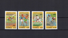 Zambia 1992 Olympic Games Barcelona, Boxing, Hurdles, Judo, Cycling Set Of 4 MNH - Sommer 1992: Barcelone