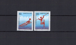 Yugoslavia 1992 Olympic Games Albertville Set Of 2 MNH - Invierno 1992: Albertville