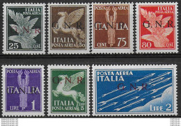 1943 Repubblica Sociale Aerea G.N.R. Brescia I MNH Sassone N. 117I/24I - Otros & Sin Clasificación