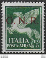 1943 Repubblica Sociale Aerea Lire 5 G.N.R. Brescia I MNH Sassone N. 123I - Autres & Non Classés