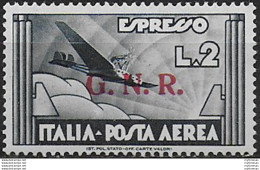 1944 Repubblica Sociale Aerea Lire 2 G.N.R. Verona MNH Sassone N. 125 - Otros & Sin Clasificación