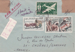 Madagascar--1966--lettre Recommandée De TANANARIVE  Pour CAZERES-31...timbres Recto-verso ..cachet  17-6-1966 - Madagaskar (1960-...)