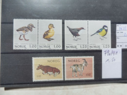Norge Norvege Norway 767/770-790/791 Mnh Neuf ** 1980 Animaux Dieren Animals - Unused Stamps