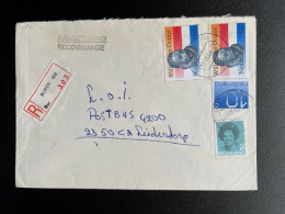 NETHERLANDS 1984 REGISTERED LETTER BUREN (GLD) TO LEIDERDORP 27-08-1984 NEDERLAND - Brieven En Documenten