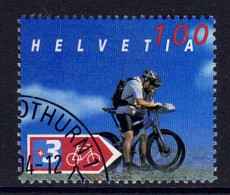 Suisse // Schweiz // Blocs & Feuillet //  Découpé Du Bloc-feuillet , La Suisse à Vélo 2004 Obl. No.ZU.1117 - Sonstige & Ohne Zuordnung