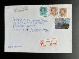 NETHERLANDS 1986 REGISTERED LETTER BUREN (GLD) TO LEIDERDORP 04-07-1986 NEDERLAND - Lettres & Documents