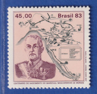 Brasilien 1983 Marschall Mascarenhas De Moraes Oberbefehlshaber Mi.-Nr. 2007 ** - Sonstige & Ohne Zuordnung