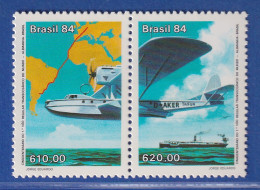 Brasilien 1984 Flugverbindung Deutschland - Brasilien Mi.-Nr. 2045-46 ** - Sonstige & Ohne Zuordnung