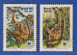 Brasilien 1984 Weltweiter Naturschutz Spinnenaffe Mi.-Nr. 2052-53 ** - Sonstige & Ohne Zuordnung