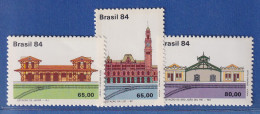 Brasilien 1984 Bahnhöfe Mi.-Nr. 2058-60 ** - Sonstige & Ohne Zuordnung