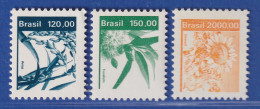 Brasilien 1984 Freimarken Landwirtschaftliche Produkte Mi.-Nr. 2069-71 ** - Sonstige & Ohne Zuordnung