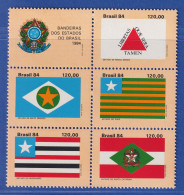 Brasilien 1984 Flaggen Der Bundesstaaten IV.  Mi.-Nr. 2079-83 ** - Sonstige & Ohne Zuordnung