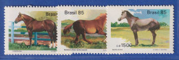 Brasilien 1985 Pferderassen Mi.-Nr. 2097-99 ** - Sonstige & Ohne Zuordnung