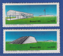 Brasilien 1985 25 Jahre Bundeshauptstadt Brasilia Mi.-Nr. 2104-05 ** - Sonstige & Ohne Zuordnung