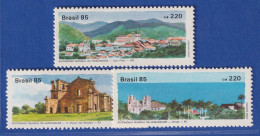 Brasilien 1985 UNESCO Welterbe Ouro Preto, Olinda Ect. Mi.-Nr. 2100-102 ** - Sonstige & Ohne Zuordnung