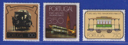 Portugal 1973 Öffentliche Verkehrsmittel In Porto Mi.-Nr. 1220-1222 ** - Sonstige & Ohne Zuordnung