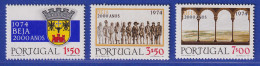 Portugal 1974 2000 Jahre Stadt Beja Mi.-Nr. 1260-1262 Postfrisch ** - Sonstige & Ohne Zuordnung