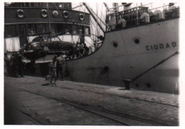 Cadiz - Cadix - Photo Ancienne Originale - Bateau CIUDAD Dans Le Port - Espagne España - 6x8,5 Cm - Cádiz