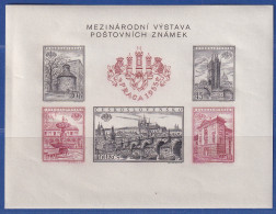 Tschechoslowakei 1955 Briefmarkenausstellung Prag Mi.-Nr. Block 16 B ** - Sonstige & Ohne Zuordnung