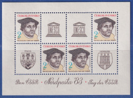 Tschechoslowakei 1983 Briefmarkenausstellung NORDPOSTA Mi.-Nr. Block 56 ** - Autres & Non Classés