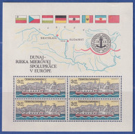 Tschechoslowakei 1982 Europäische Donau-Kommission Mi.-Nr. Block 52 ** - Andere & Zonder Classificatie