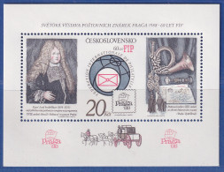 Tschechoslowakei 1986 Briefmarkenausstellung Prag Mi.-Nr. Block 67 C ** - Altri & Non Classificati