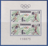 Tschechoslowakei 1988 Olympiaden Calgary Und Seoul Mi.-Nr. Block 75 ** - Other & Unclassified