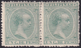 Philippines 1896 Sc 142 Filipinas Ed 121 Pair MNH** Some Streaky Gum - Filippine