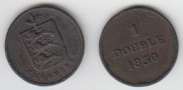 Guernsey Coin 1 Double 1830 Condition Fine - Guernesey