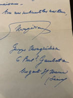 Georges Mongrédien - 1949 - Correspondance - Ecrivains