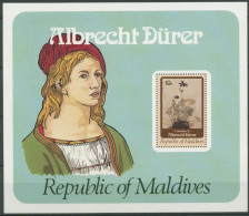 Malediven 1978 Albrecht Dürer Gemälde Columbine Block 53 Postfrisch (C11096) - Maldivas (1965-...)